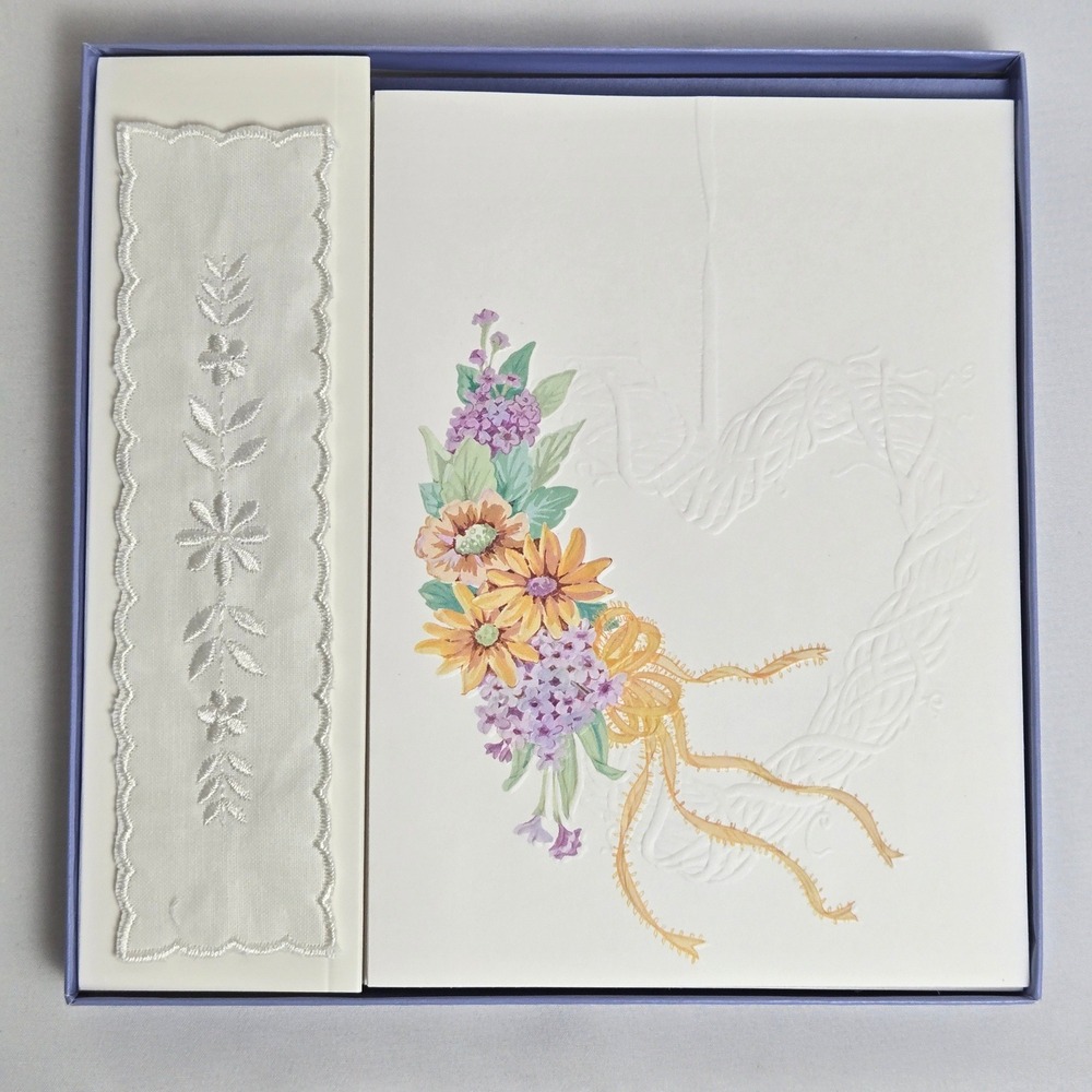Current Inc Lace Bookmark & 6 Embossed‎ Note Cards & Envelopes, 3 Designs, 62248